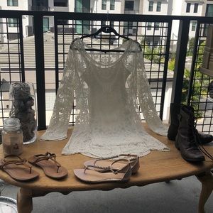Off white lacy dress